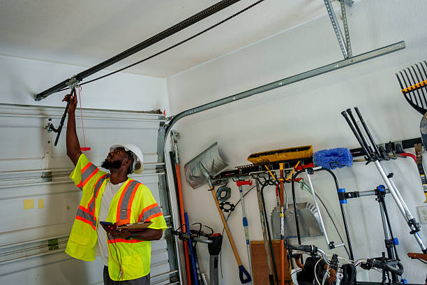 Professional Garage Door Maintenance technician working in Alpine, UT